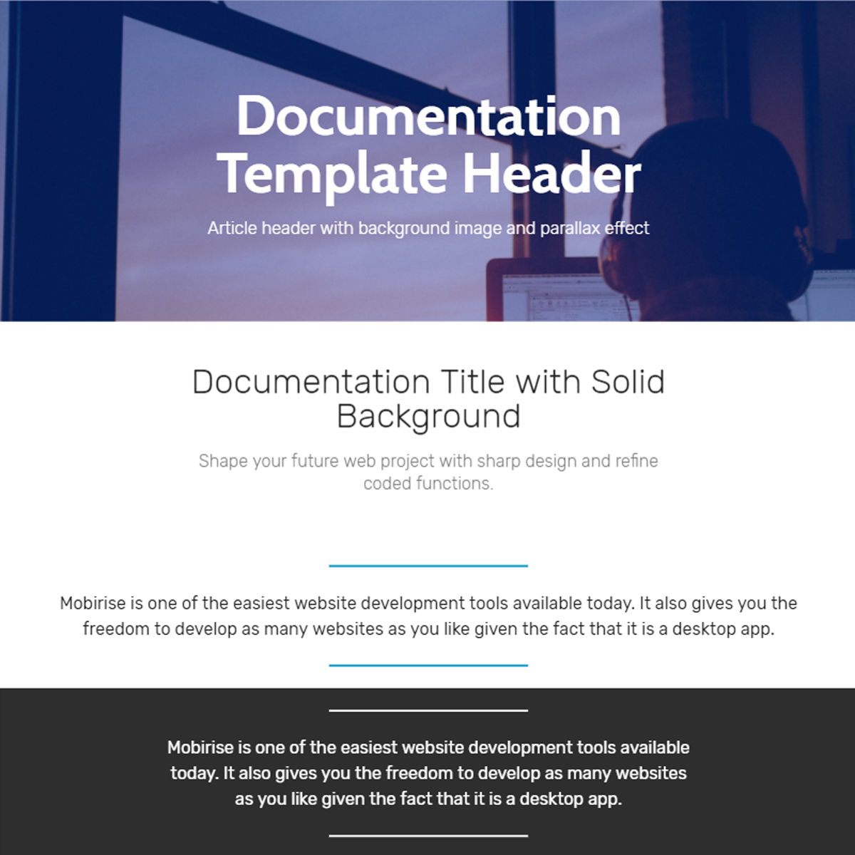 Free Bootstrap  documentation  Templates