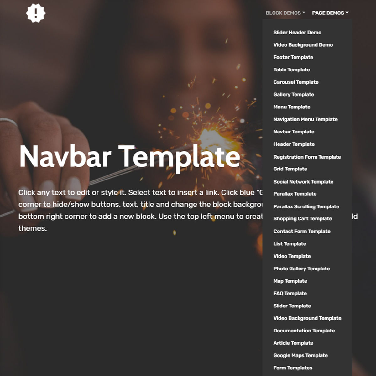 Responsive Bootstrap  Navbar  Templates