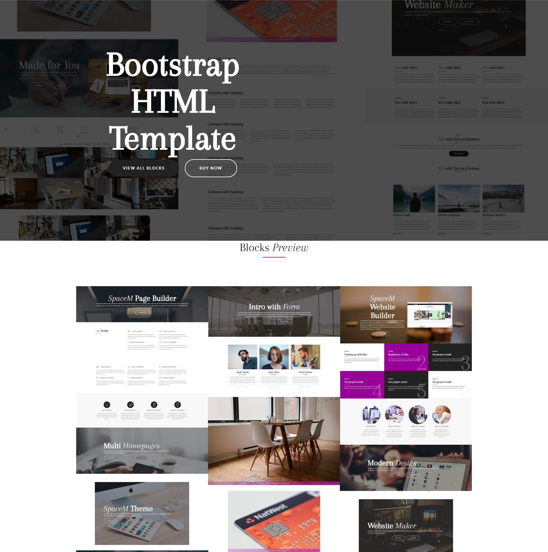 SpaceM HTML Bootstrap Template