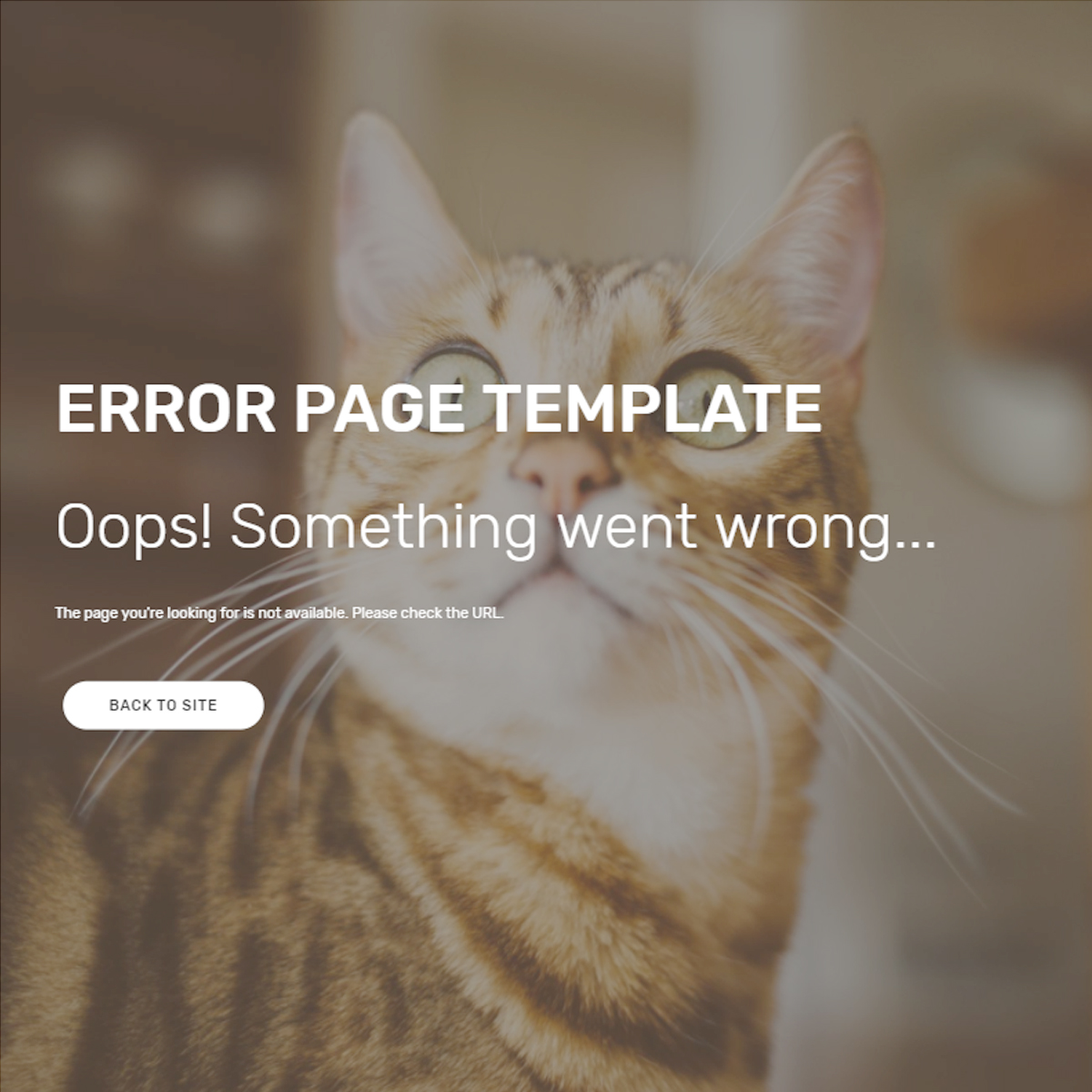 Error Page Bootstrap Template