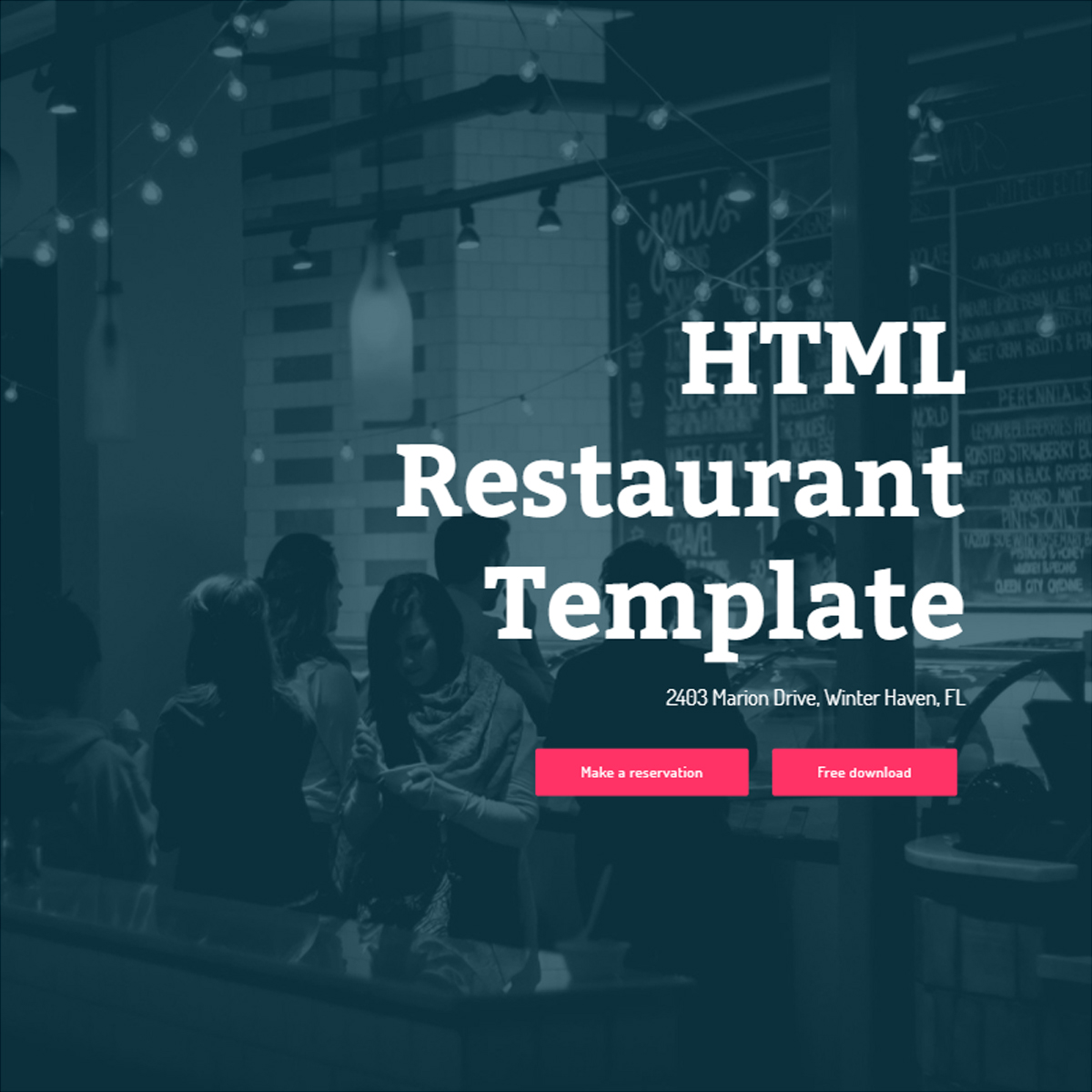 HTML Restaurant Bootstrap Template