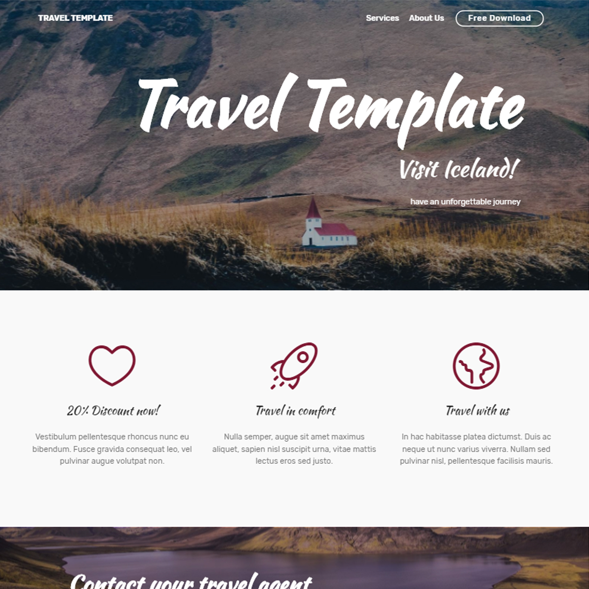 Bootstrap Travel Template