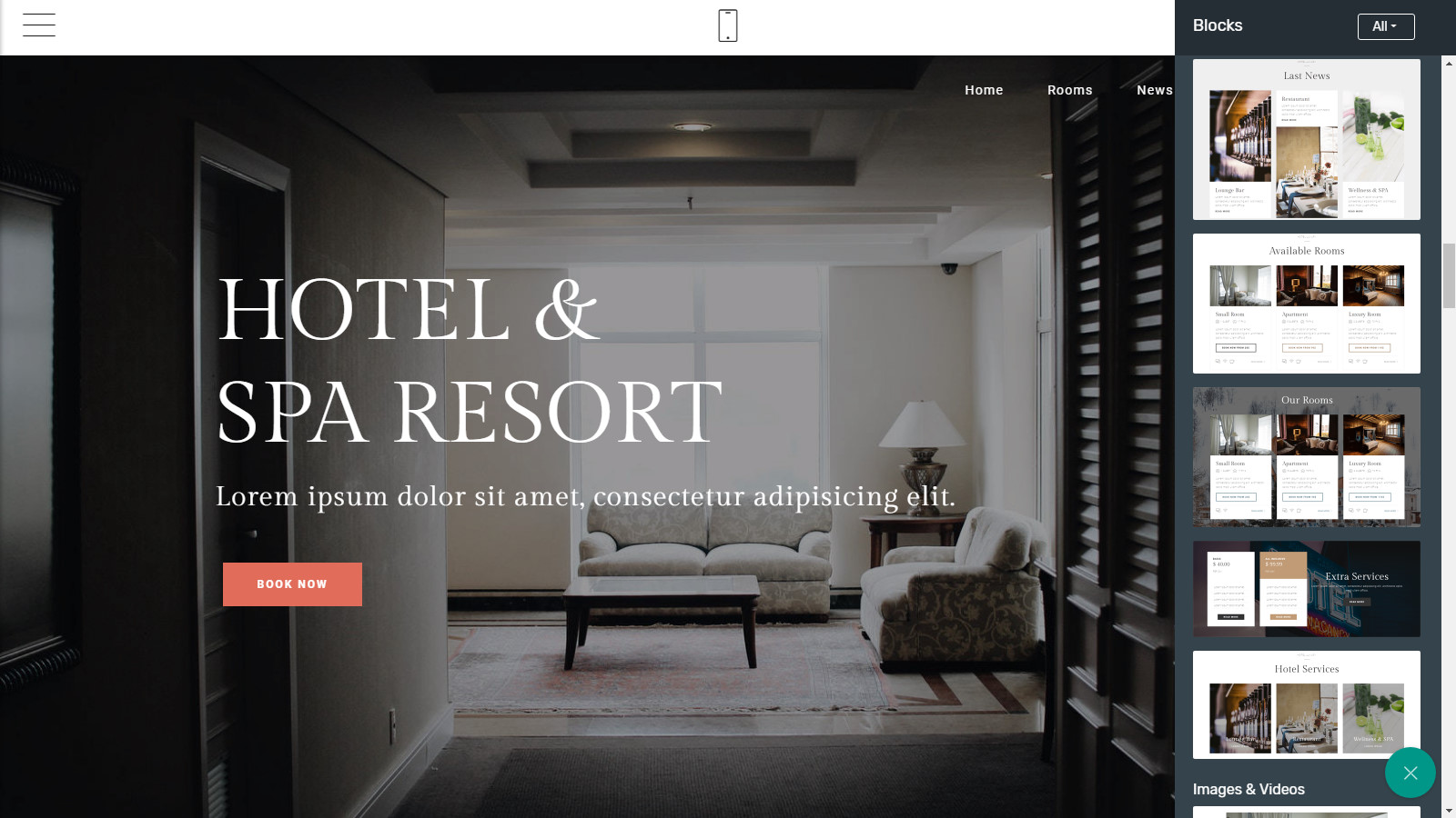 bootstrap hotel template