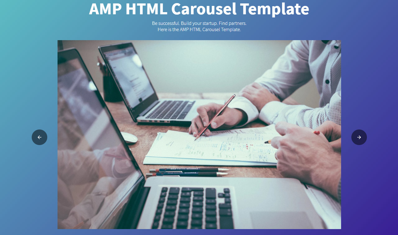 AMP Carousel HTML Template