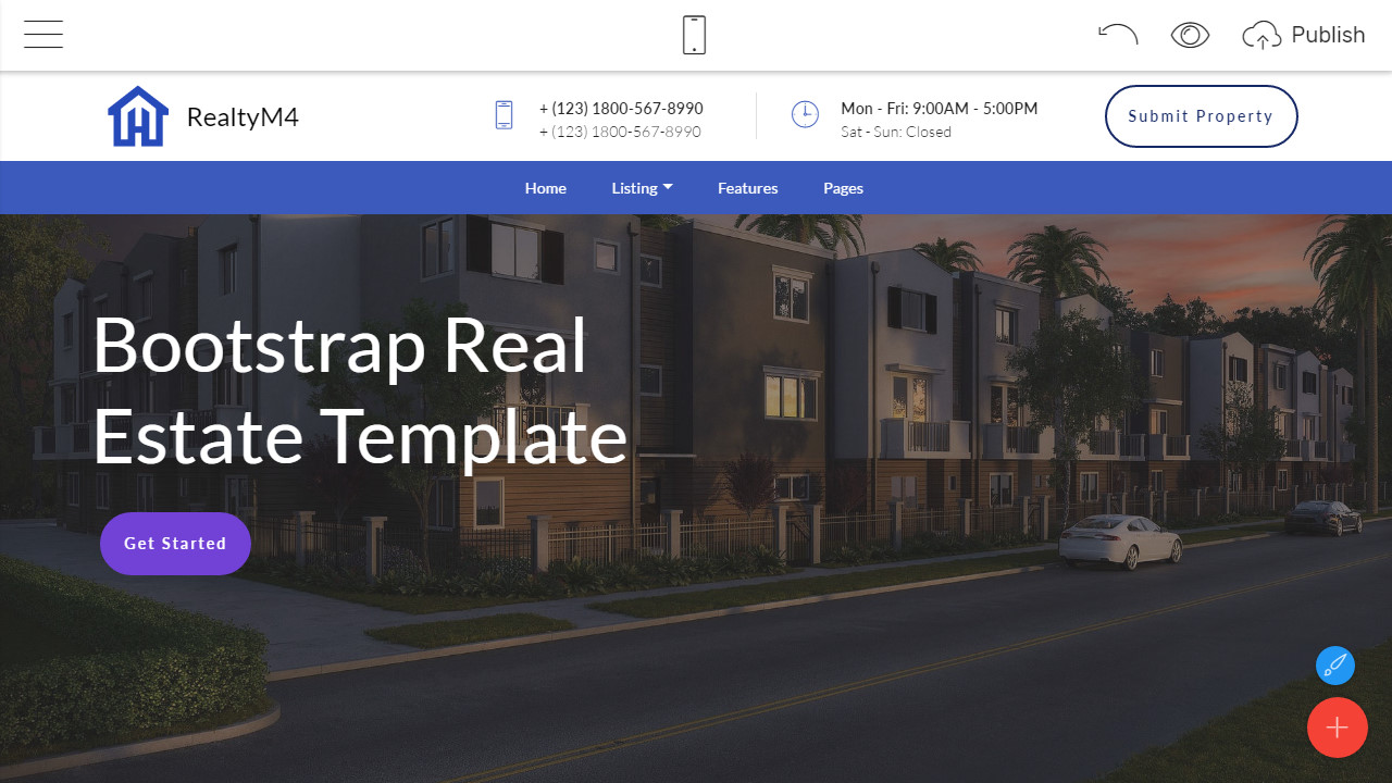 bootstrap real estate template