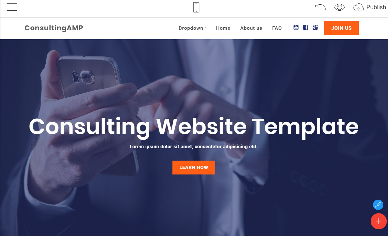 consulting website template