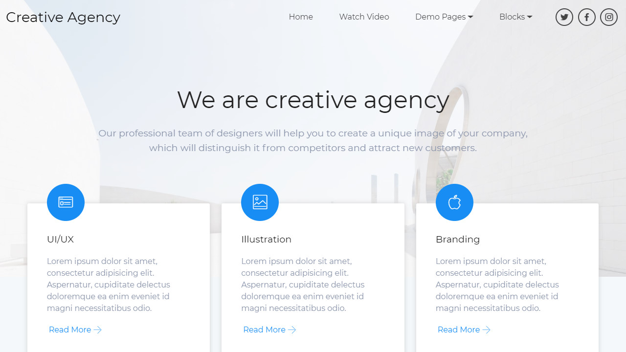 HTML5 Bootstrap Creative Agency Template