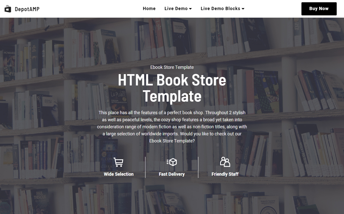 HTML Book Store Template