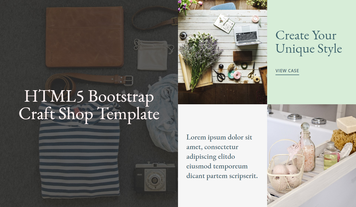 HTML5 Bootstrap Craft Shop Template