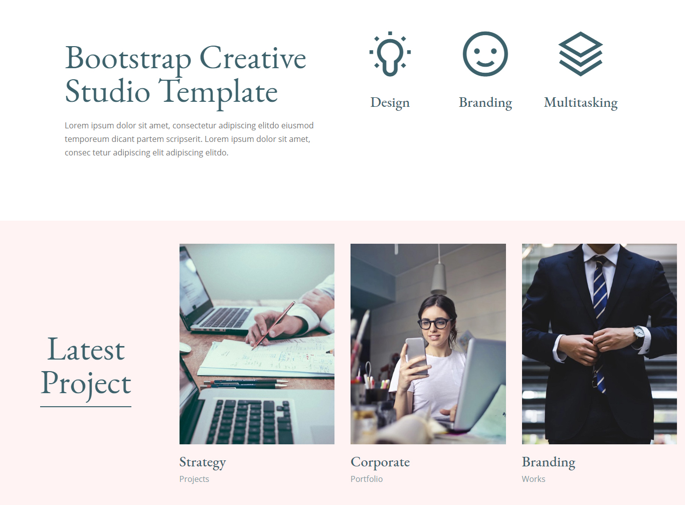 HTML5 Bootstrap Creative Studio Template