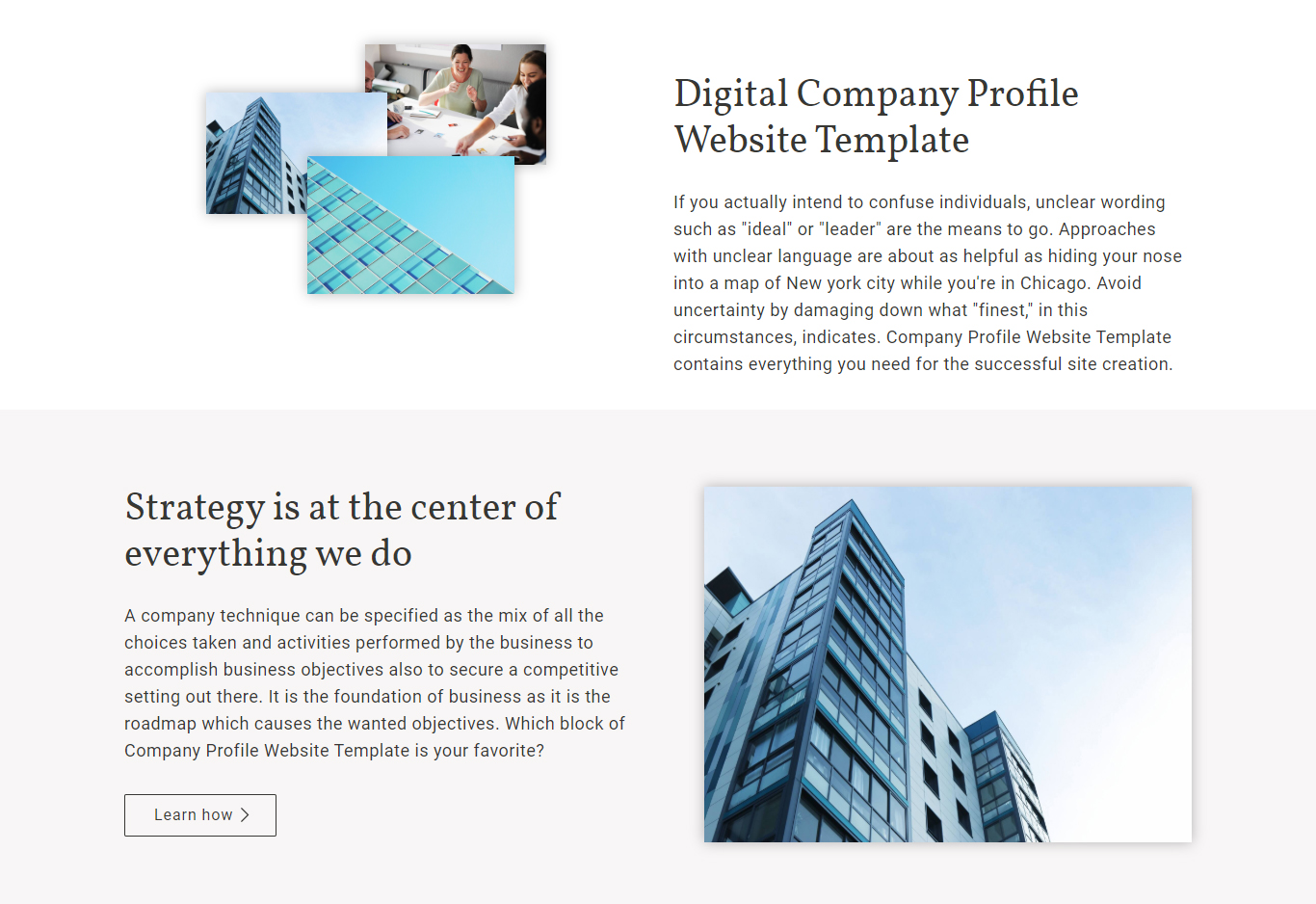 Digital Company Profile Website Template