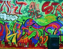 Colorful Grafitti Rainbow Street Art Drive