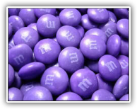 Purple m and m