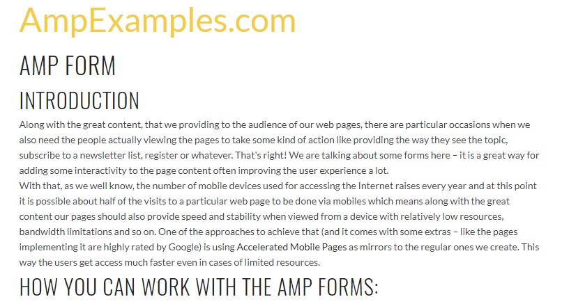  Let us  check out AMP project and AMP-form  component?