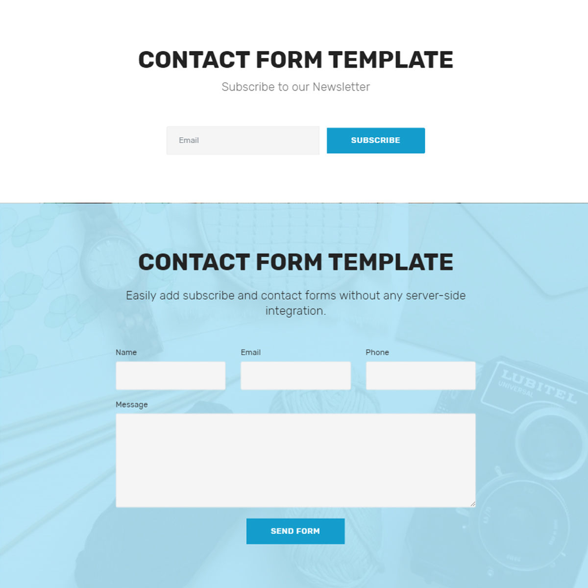 HTML Bootstrap  contact form  Templates