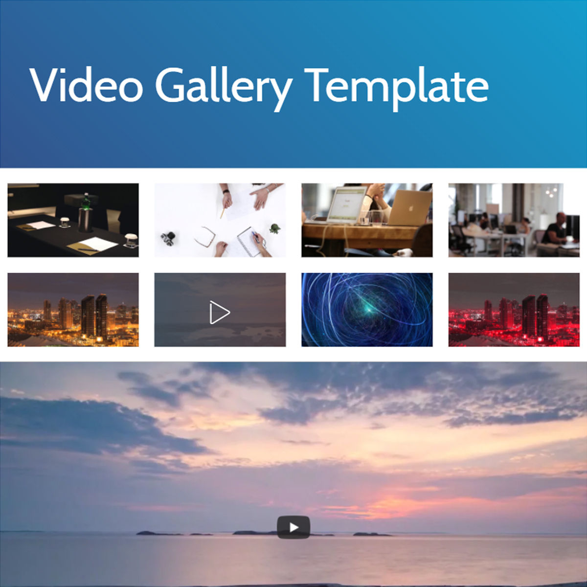HTML Bootstrap  video gallery  Themes