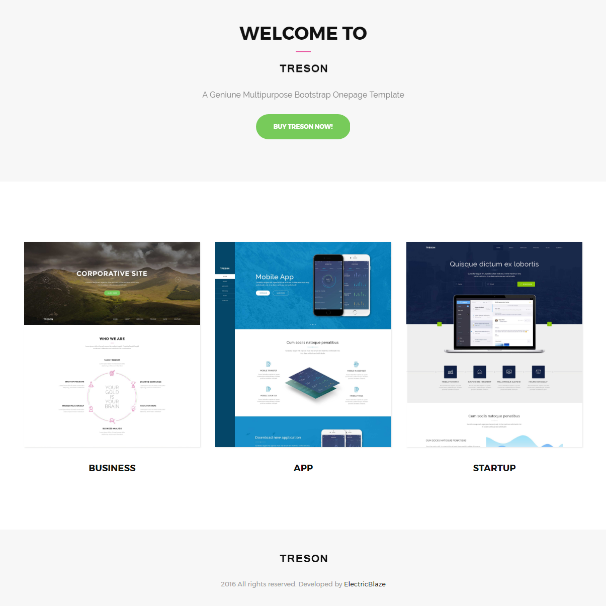 Multipurpose Onepage Bootstrap Template