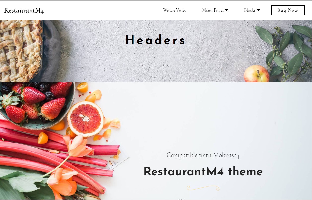 Restaurant Website Theme