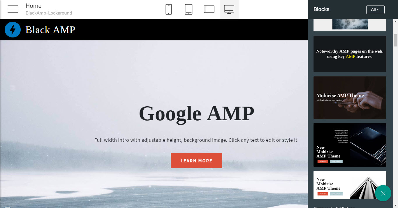amp website templates