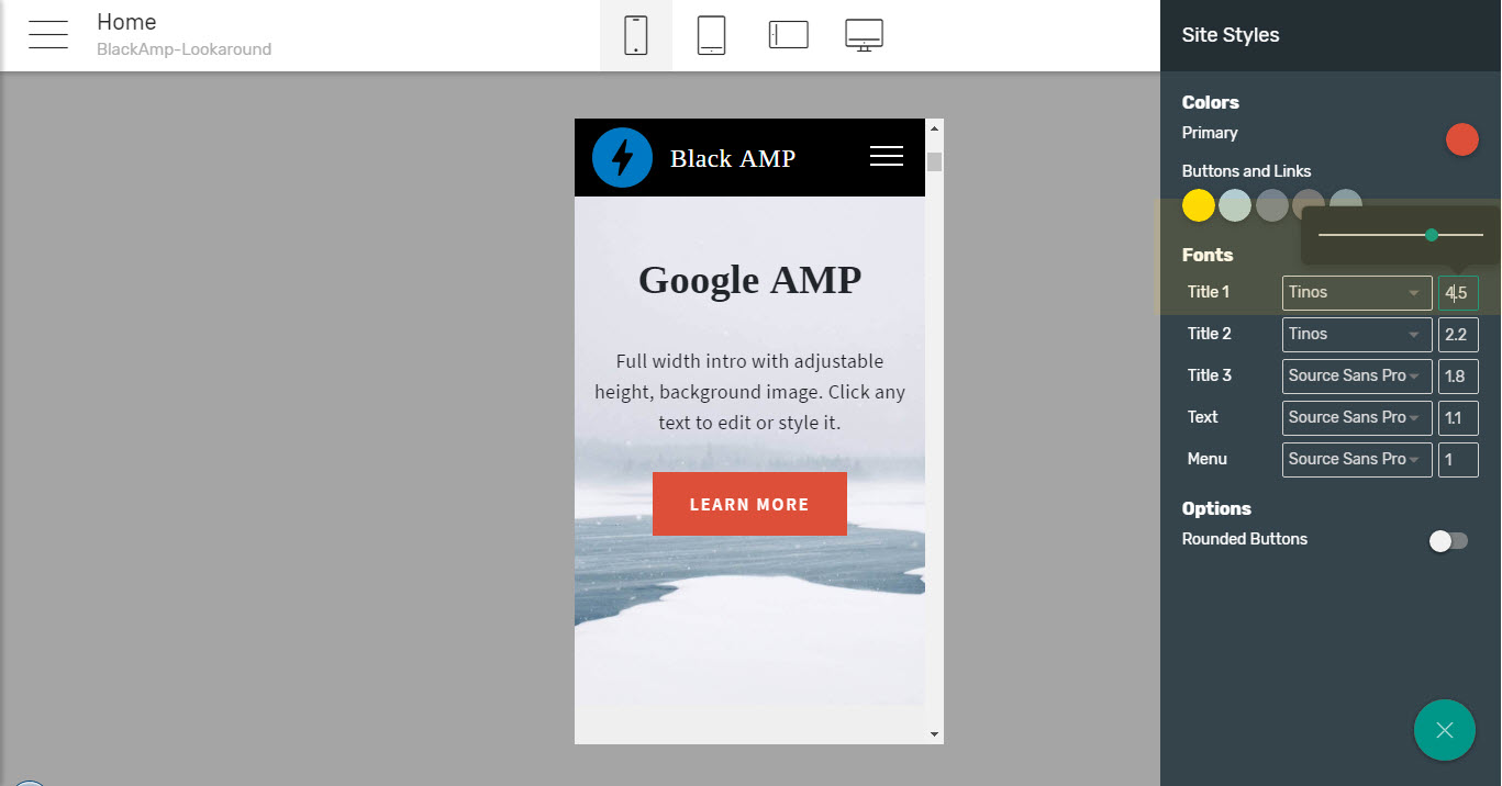 amp website templates