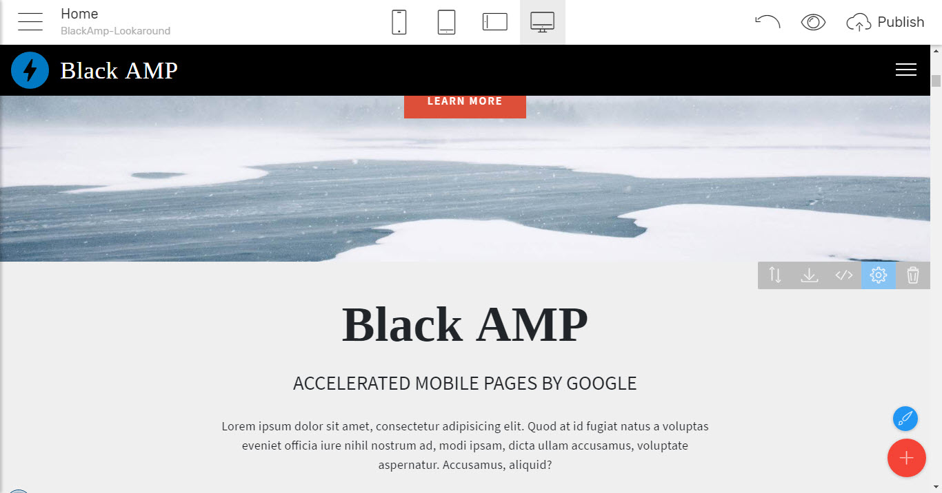 amp html template