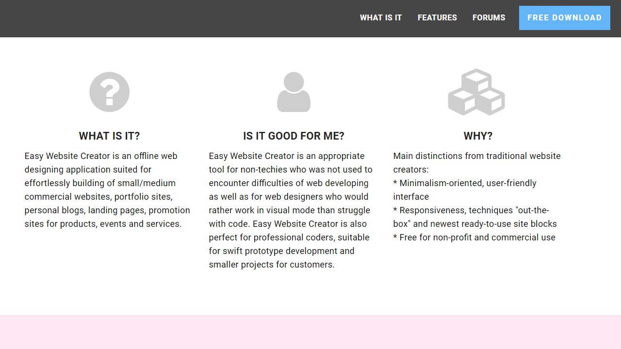 Free and Easy Website Creator Template