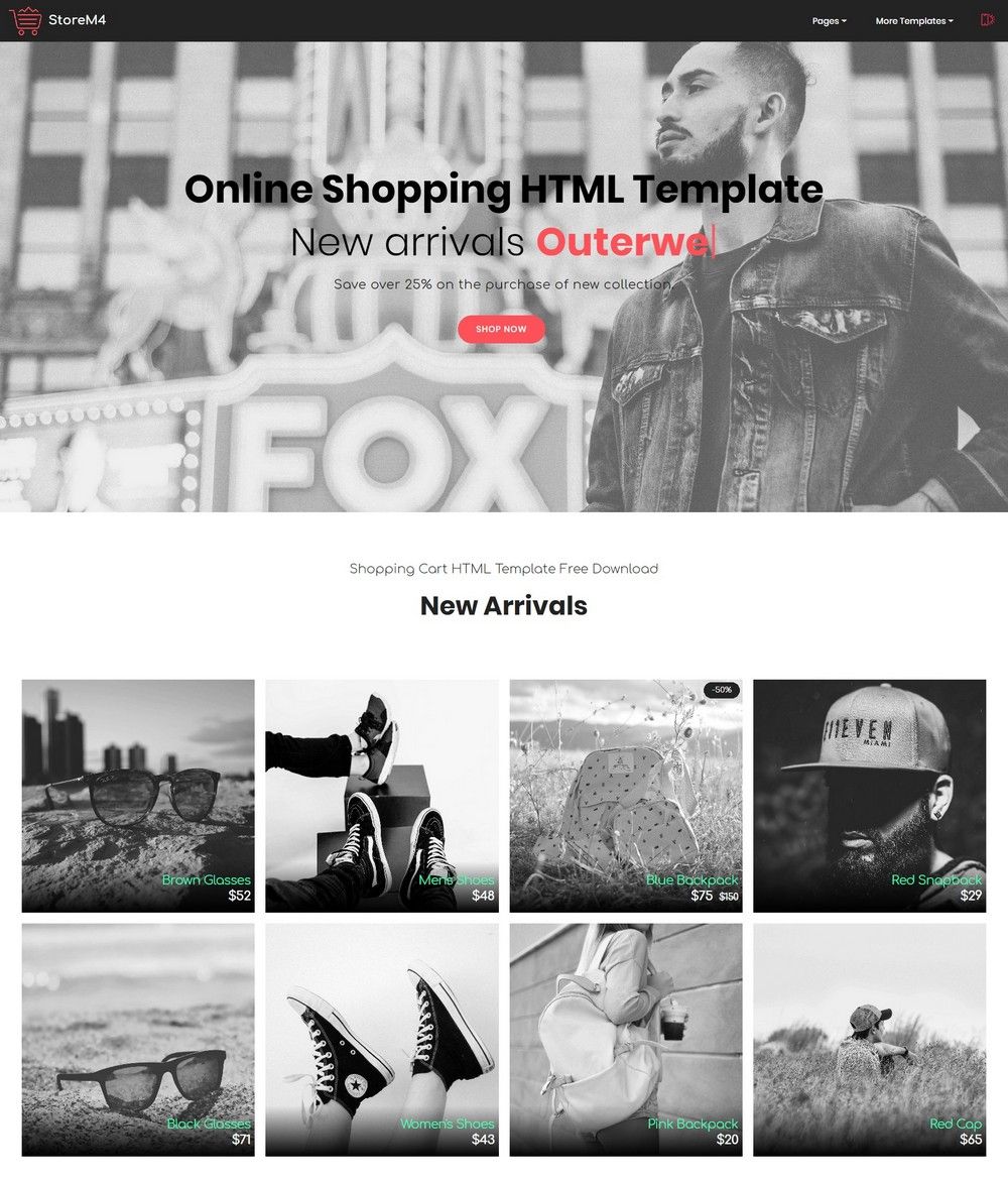 Online Shopping HTML Template