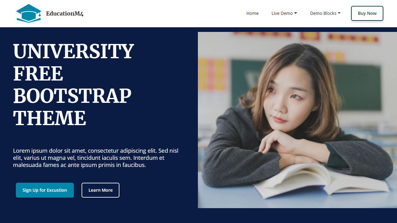 Bootstrap University Page Template