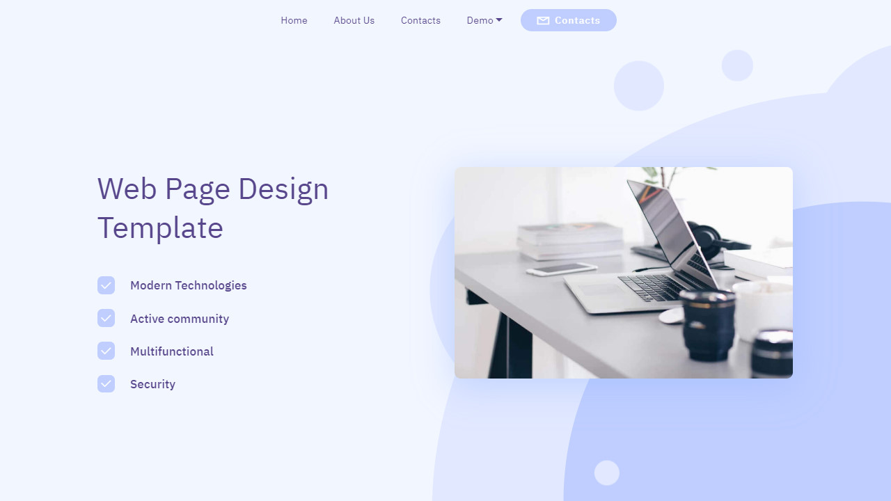 Tech Company Web Page Design Template