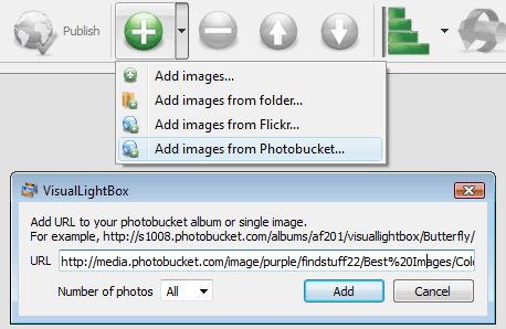 Add Images From Photobucket
