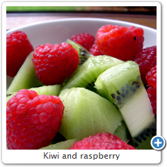 Kiwi and raspberry