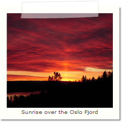 Sunrise over the Oslo Fjord