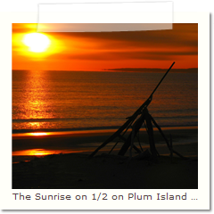 The Sunrise on 1/2 on Plum Island MA.